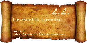 Laczkovits Levente névjegykártya