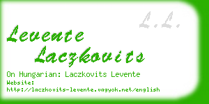 levente laczkovits business card
